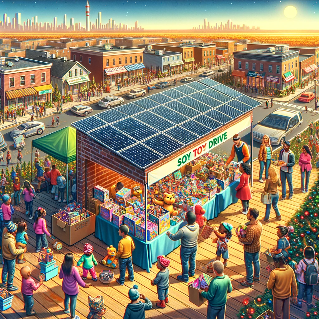 Cartoon Edison NJ Solar Square