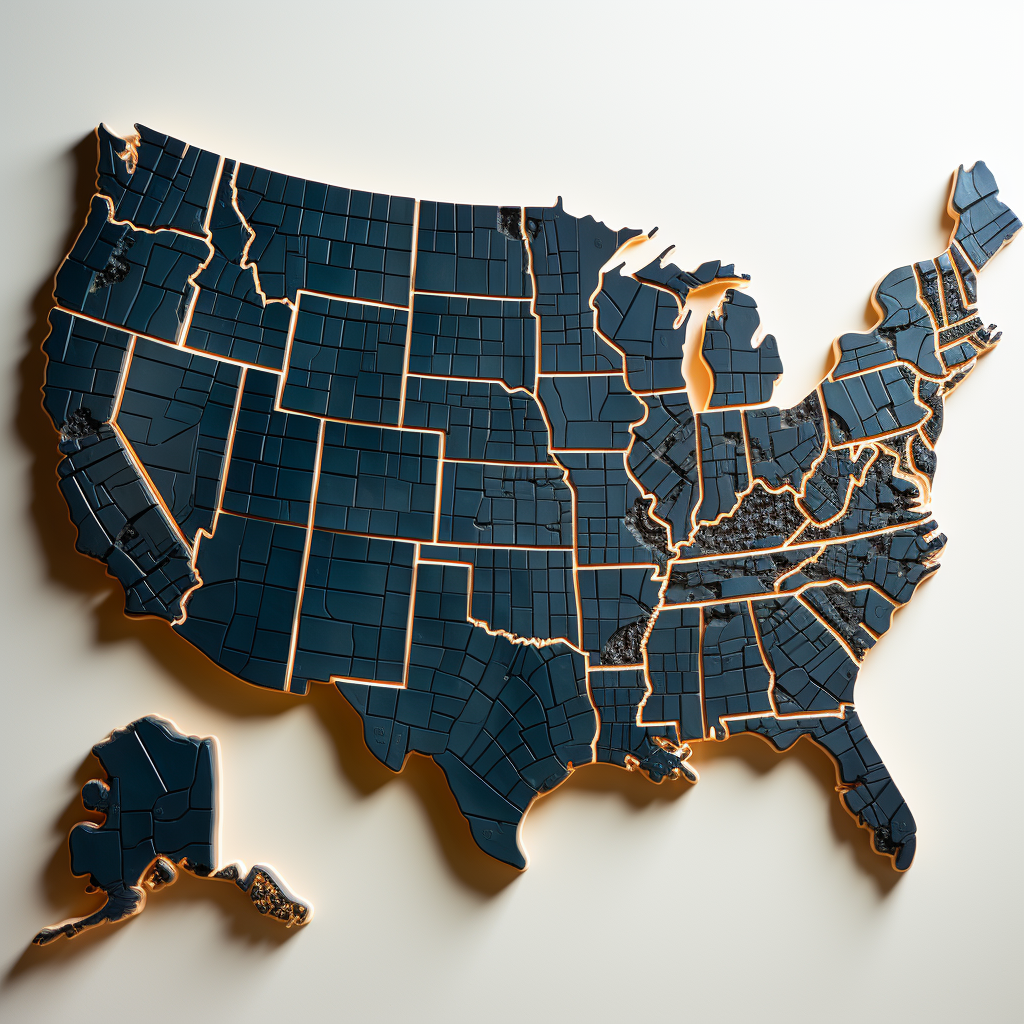 united states covered in solar panels